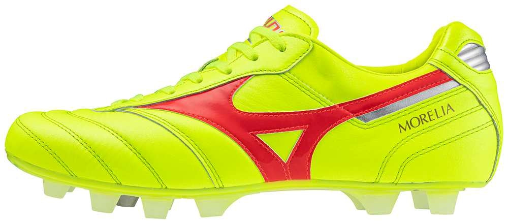Mizuno MORELIA II JAPAN MD / Safety Yellow/Fiery Coral 2/Galaxy Silver / 47.0/12.0 – obrázek 1