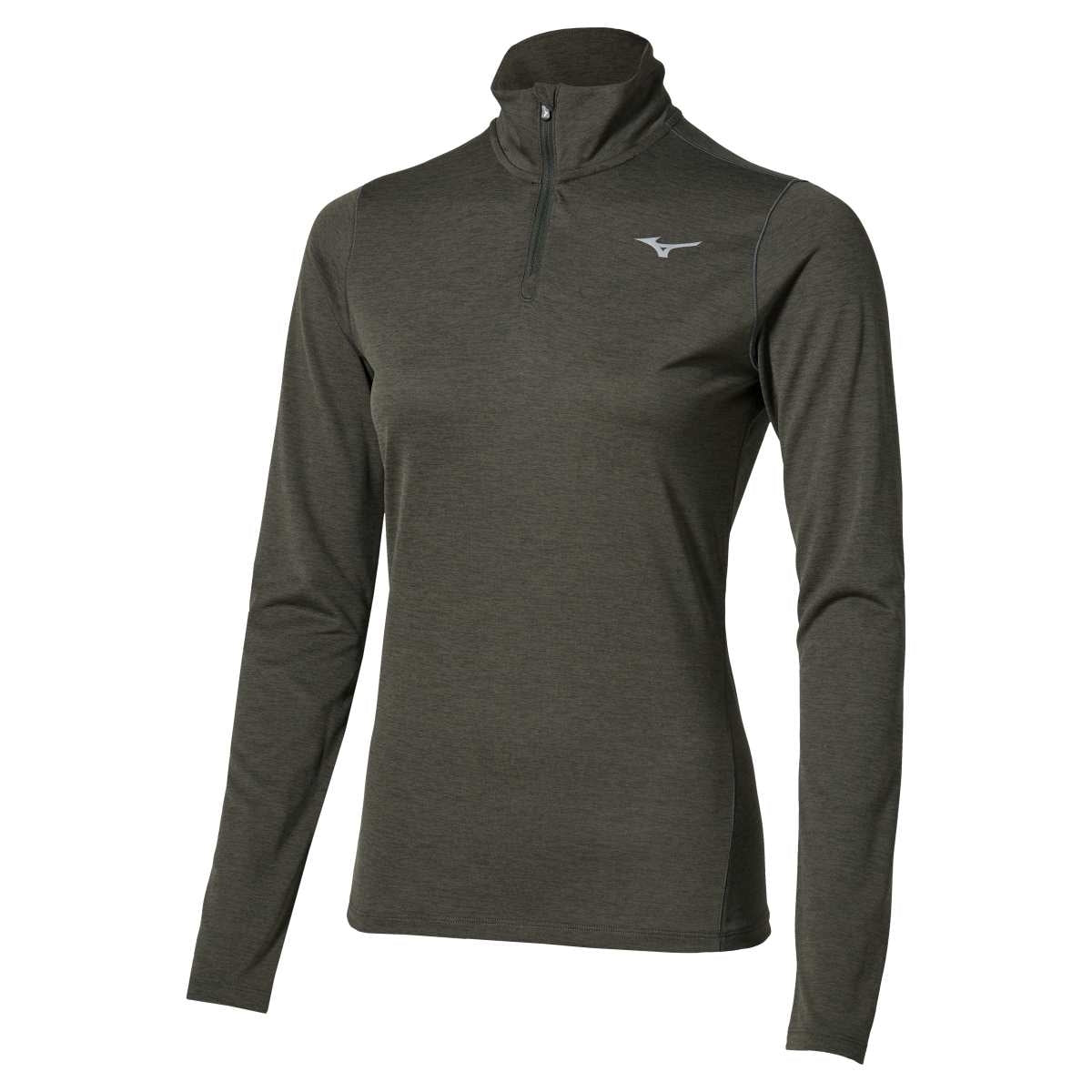 Mizuno Core Impulse Half Zip Long Sleeve Tee  / Forest Night / L – obrázek 1