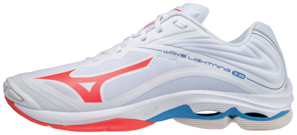 Mizuno WAVE LIGHTNING Z6 / WHITE / IGNITION RED / FRENCH BLUE / 50.0/14.0 – obrázek 1