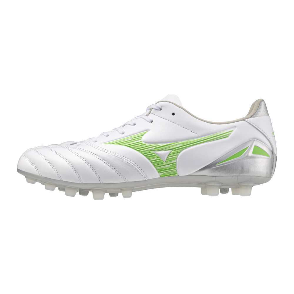 Mizuno MORELIA NEO IV PRO AG(U) / White/Neon Green/Cool Gray 3C / 39.0/6.0 – obrázek 1