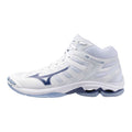Mizuno WAVE VOLTAGE 2 MID(U) / White/BellwetherBlue/BelAirBlu / 50.0/14.0 – obrázek 1