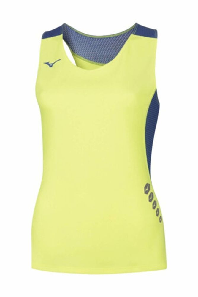 Mizuno Premium JPN Singlet/Yellow Fluo/Royal/XS – obrázek 1