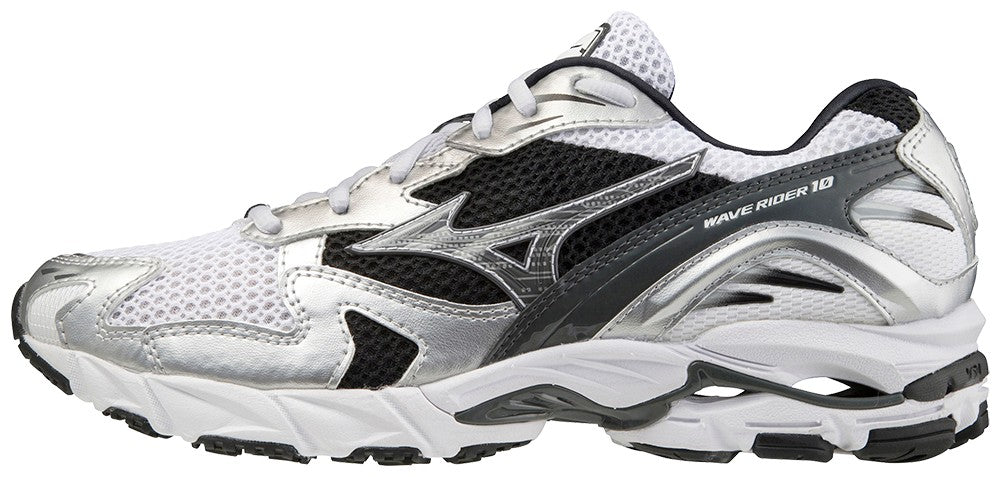 Mizuno WAVE RIDER 10  / White/ Silver/ Black / 37.0/4.5 – obrázek 1