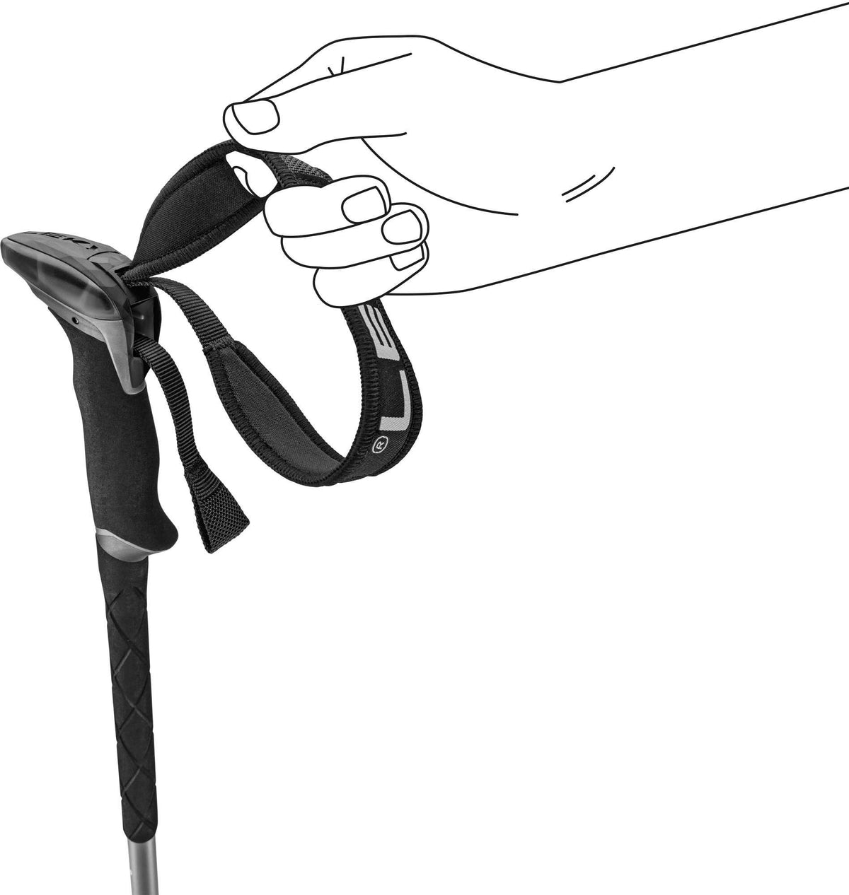 Leki Guide Lite 2, silvergrey-black-white, 110 - 145 cm – obrázek 3