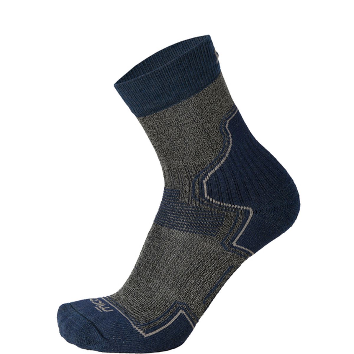Mico LIGHT WEIGHT CREW HIKE SOCKS EXTRA DRY, BLU MELANGE, M – obrázek 1