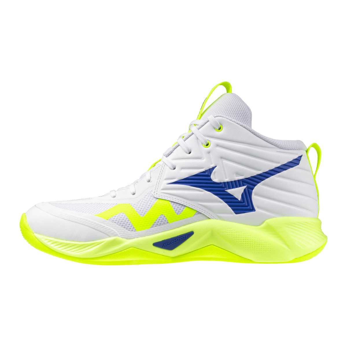 Mizuno WAVE MOMENTUM PRO MID(U) / White/Lightning Yellow/Dazzlin / 50.0/14.0 – obrázek 1