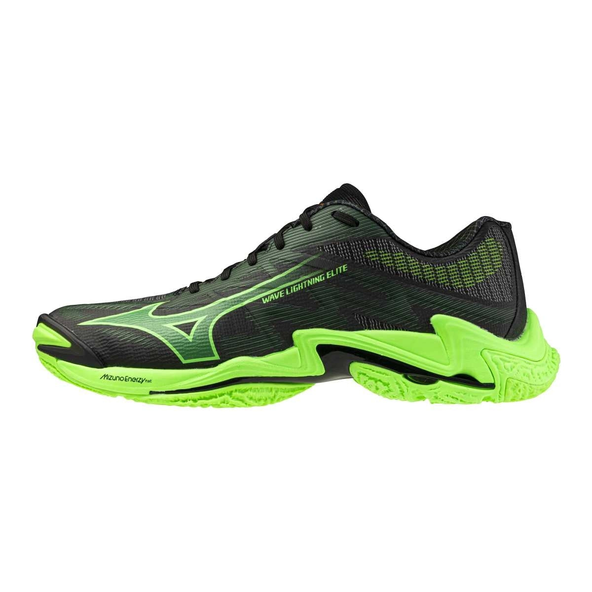 Mizuno WAVE LIGHTNING ELITE(U) / Black/Glowing Apple/Mandarin O / 37.0/4.5 – obrázek 1