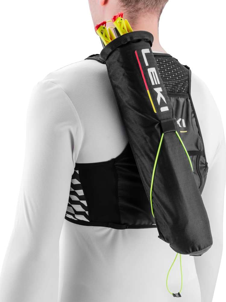 Leki Trail Running Quiver Vest , black-white-bright red, SM – obrázek 1