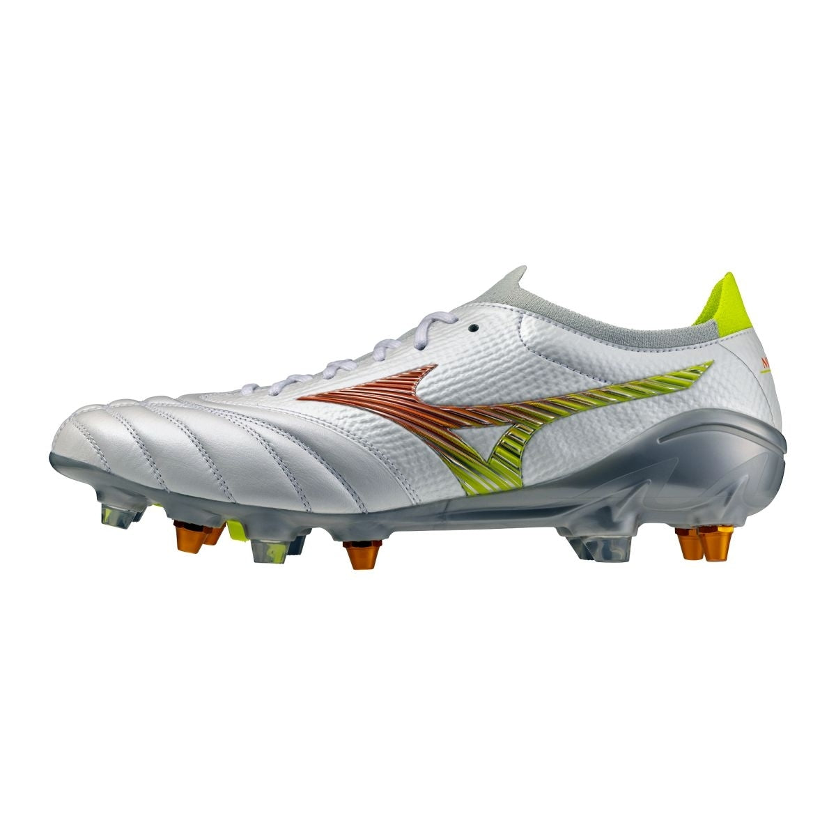 Mizuno MORELIA NEO V ? JAPAN MIX / White/Lava Orange/Evening Primrose / 41.0/7.5 – obrázek 1