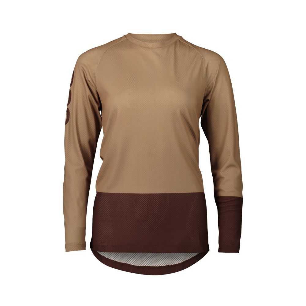 Poc W's MTB Pure LS Jersey Jasper Brown/Axinite Brown XSM – obrázek 1