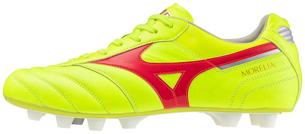 Mizuno MORELIA II ELITE MD / Safety Yellow/Fiery Coral 2/Galaxy Silver / 47.0/12.0 – obrázek 1