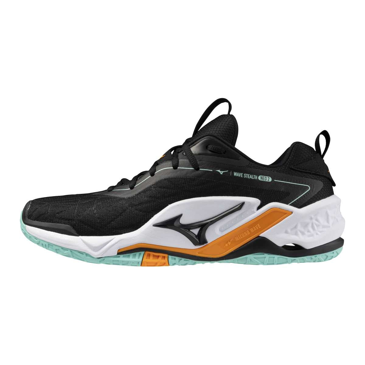 Mizuno WAVE STEALTH NEO 2(U) / Black/Tangelo/Ice Green / 50.0/14.0 – obrázek 1