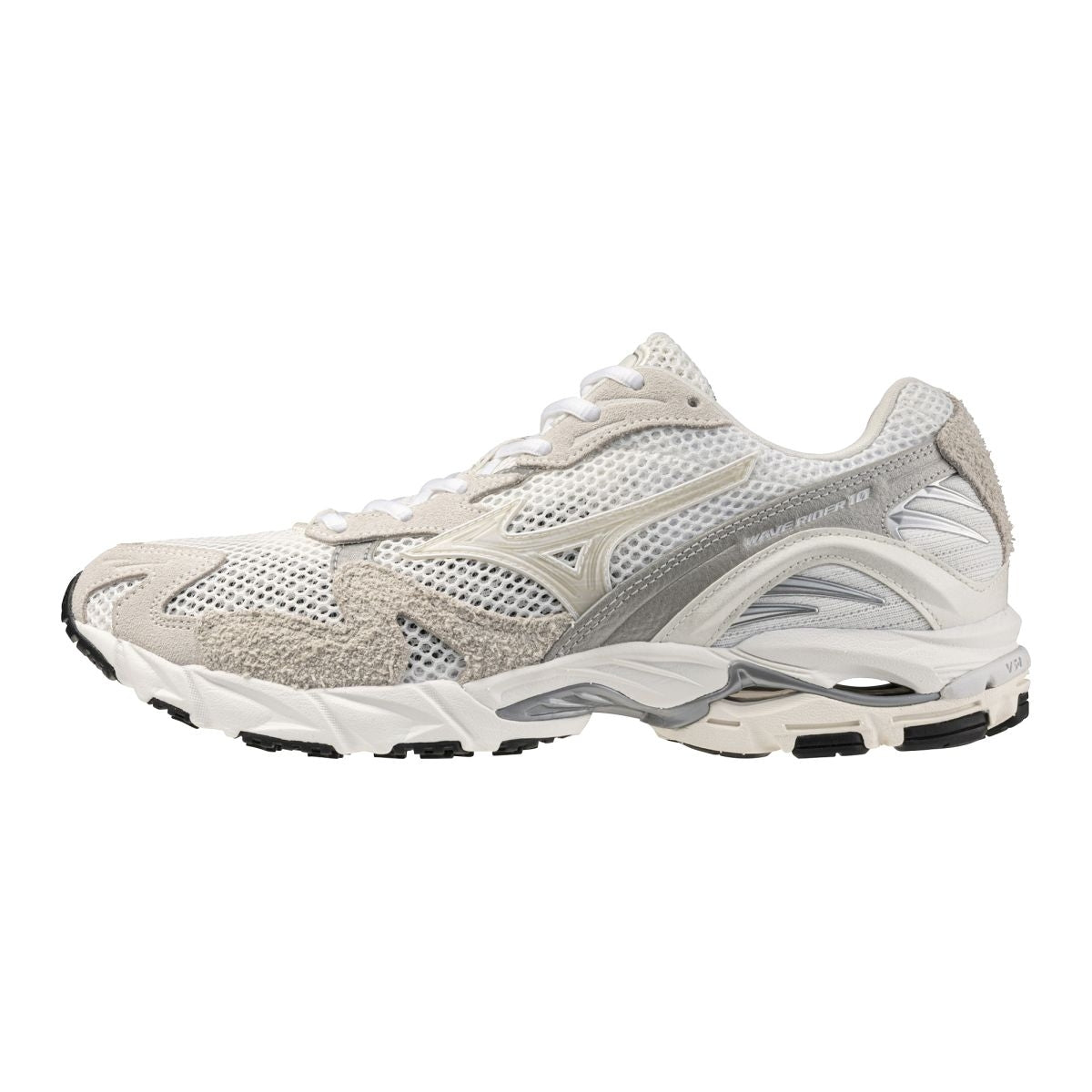 Mizuno WAVE RIDER 10 SUEDE / GF White/Snow White/Harbor Mist / 37.0/4.5 – obrázek 1