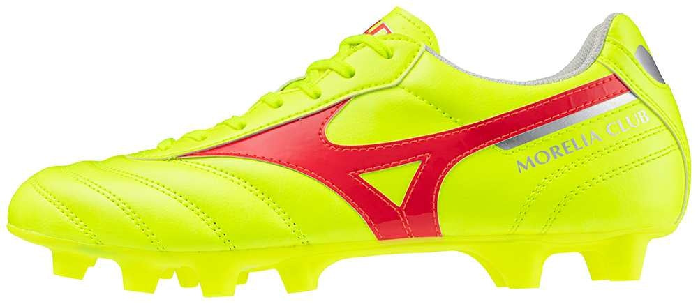 Mizuno MORELIA II CLUB MD / Safety Yellow/Fiery Coral 2/Galaxy Silver / 47.0/12.0 – obrázek 1