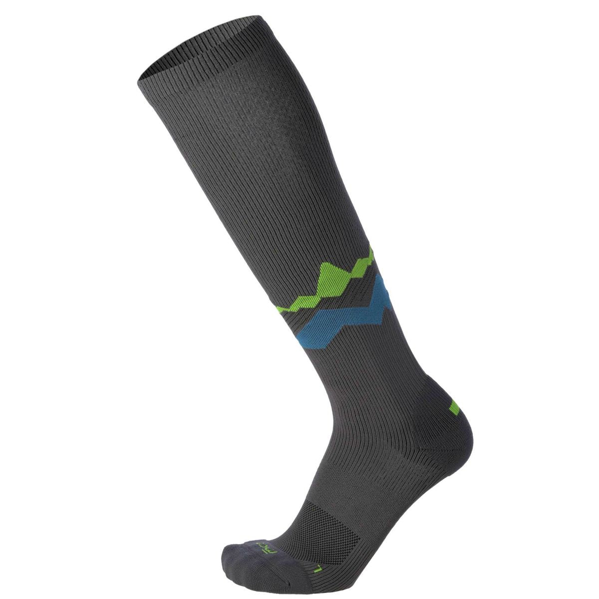 Mico MEDIUM WEIGHT EXTRA DRY LONG TREK SOCKS, ANTRACITE/VERDE, L – obrázek 1