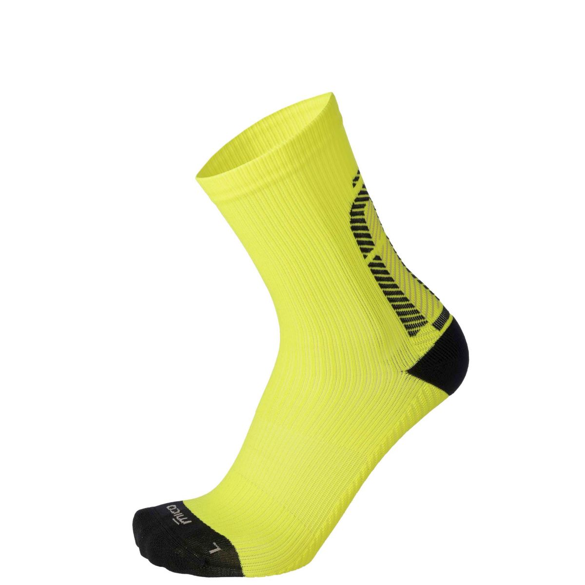 Mico LIGHT WEIGHT X-PERF TRAIL RUN CREW SOCK, GIALLO FLUO, S – obrázek 1