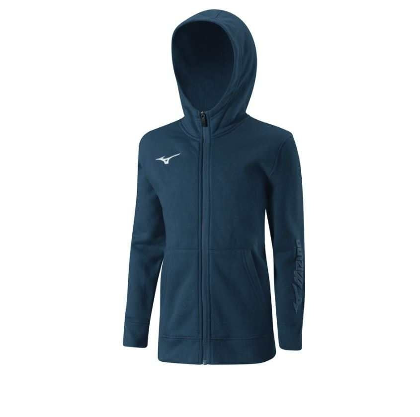 Mizuno JR Sweat FZ Hoodie(C)/Navy/116 – obrázek 1