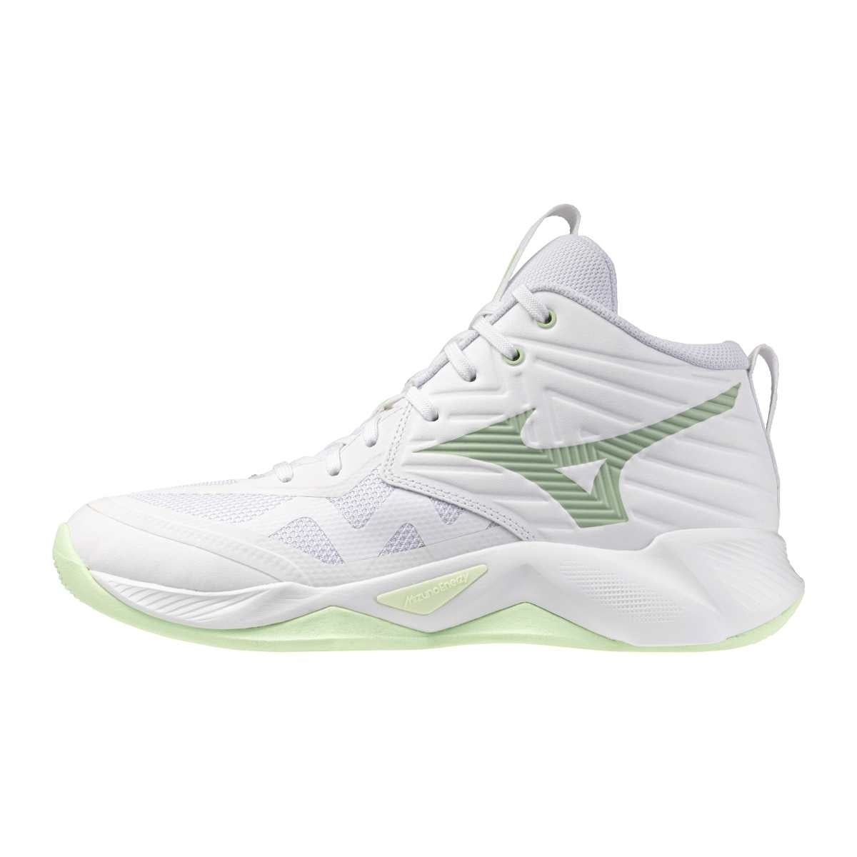Mizuno WAVE MOMENTUM PRO MID / White/Aqua Gray/Ambrosia / 38.5/5.5 – obrázek 1