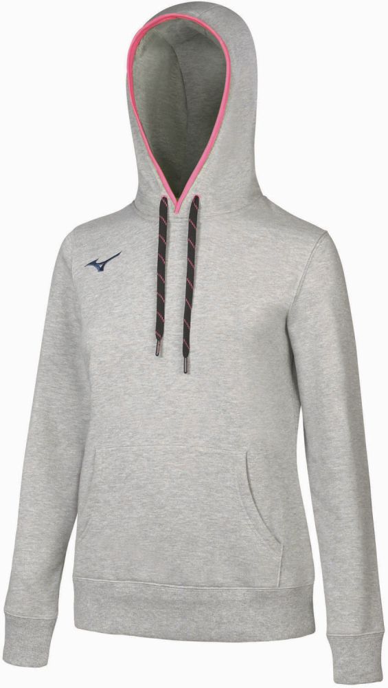 Mizuno Wom Sweat Hoodie/Heather Grey/XS – obrázek 1