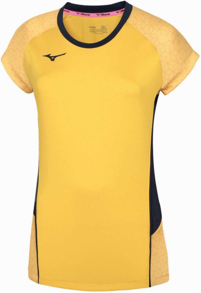 Mizuno Premium High-Kyu Tee/Yellow/Navy/XS – obrázek 1
