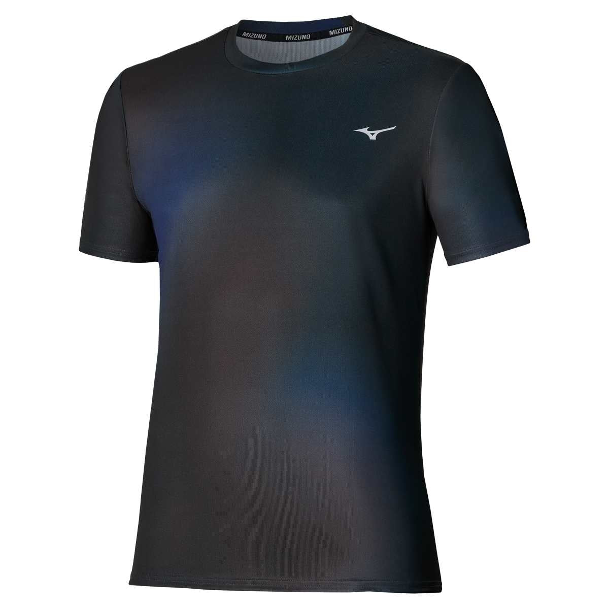 Mizuno Core Graphic Short Sleeve Tee / Black / Blue / L – obrázek 1