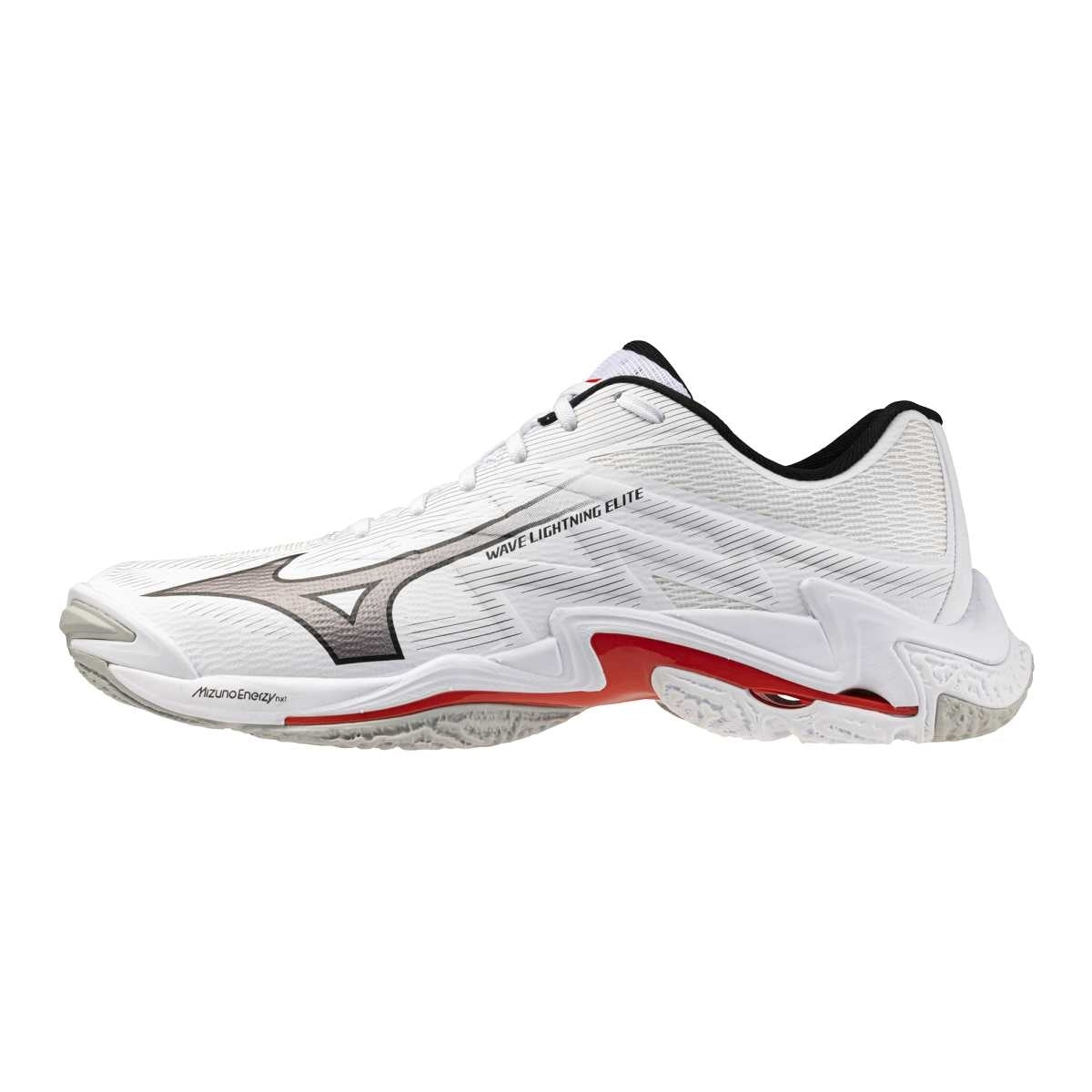 Mizuno WAVE LIGHTNING ELITE(U) / White/Black/Fiery Red / 37.0/4.5 – obrázek 1