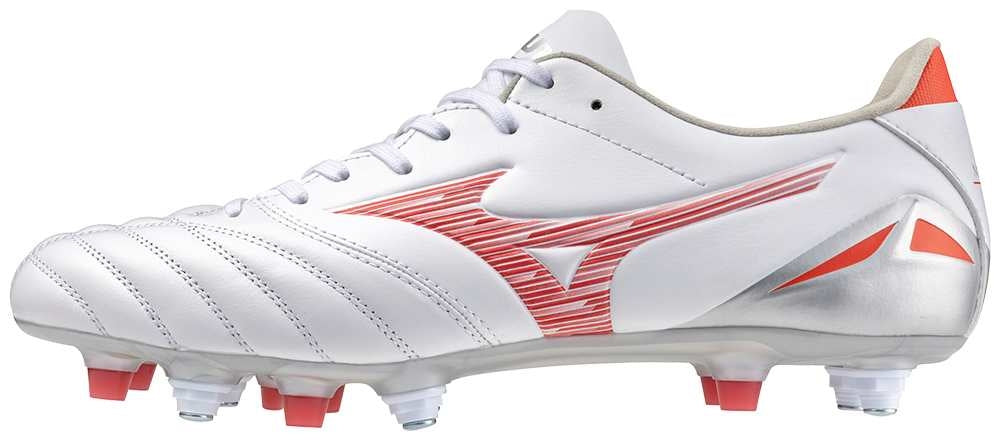 Mizuno MORELIA NEO IV PRO MIX / White/Radiant Red/ Hot Coral / 47.0/12.0 – obrázek 1