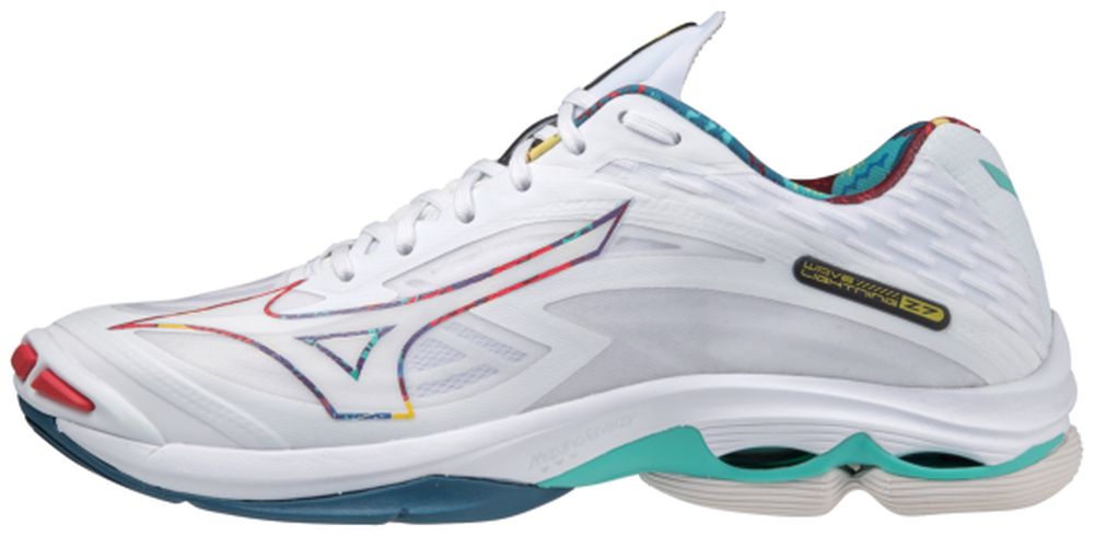 Mizuno WAVE LIGHTNING Z7 / White/High Visibility/Moroccan Blue / 51.0/15.0 – obrázek 1