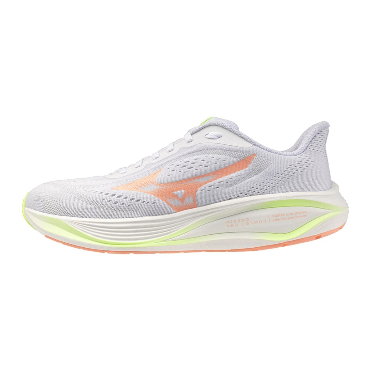 MIZUNO NEO COSMO 2 / White/Flamingo Coral/Lime Pulp / 38.0/5.0 – obrázek 1