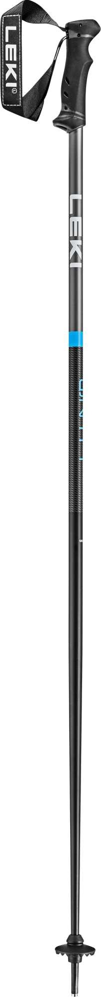 Leki QNTM, black-light anthracite-cyan, 110 cm – obrázek 1