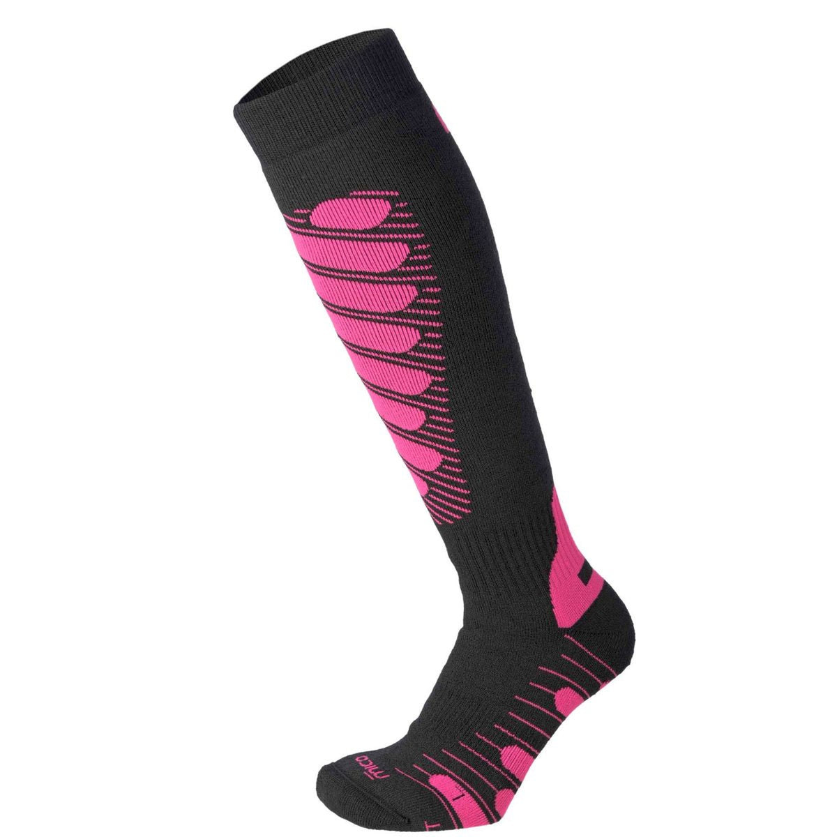 Mico SUPERTHERMO PRIMALOFT KIDS SKI SOCKS, NERO/FUCSIA, XS – obrázek 1