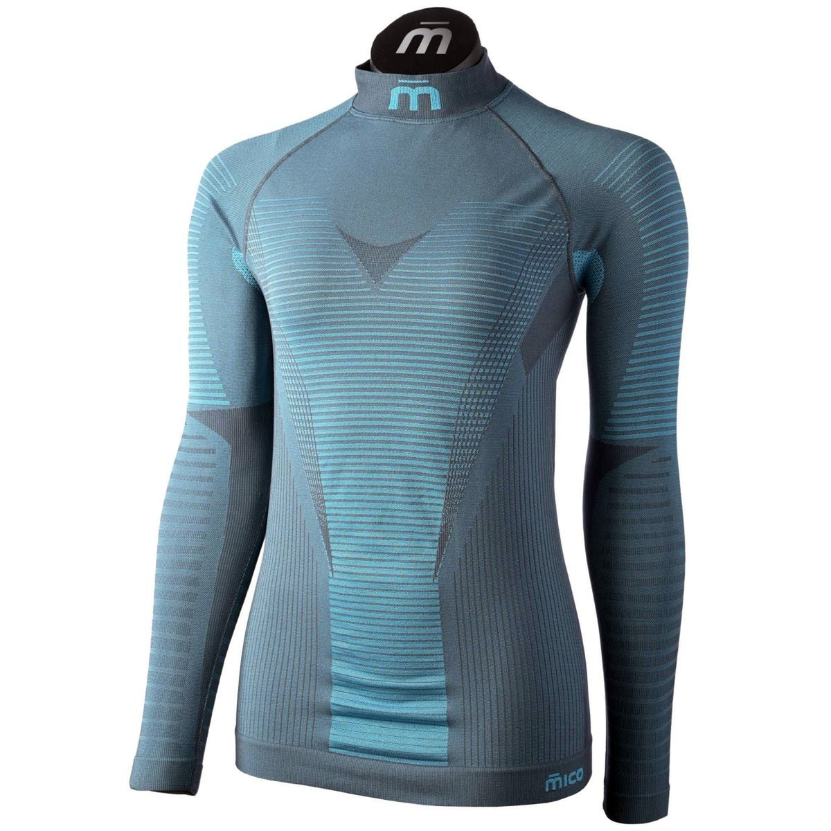 Mico WMN L/SLVS MOCK NECK SHIRT WARM CONTROL, NORSE BLUE, III – obrázek 1