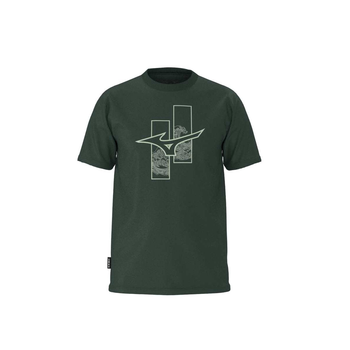 Mizuno Athleticwear RB Tee Shirt / Sycamore / L – obrázek 1