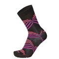 Mico LIGHT W. NATURAL MERINO RUN CREW SOCK, NERO/FUCSIA, S – obrázek 1