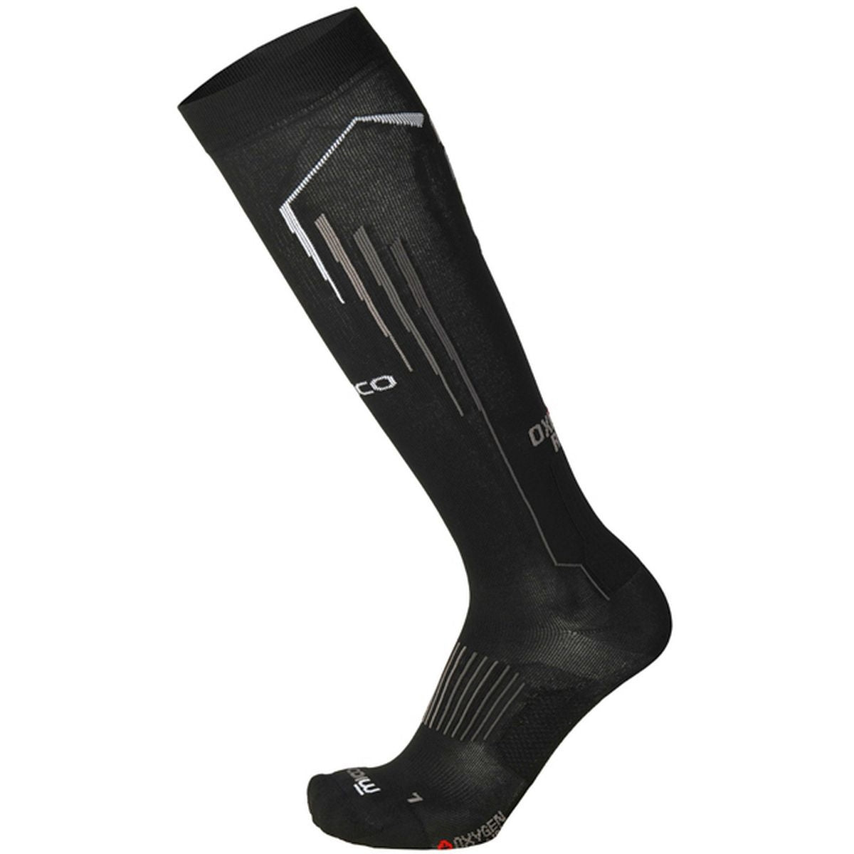 Mico LIGHT W. COMPRESSION RUN LONG SOCKS, NERO GRIGIO, S – obrázek 1
