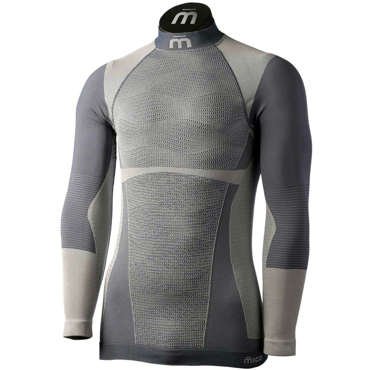 Mico MAN L/SLVS MOCK NECK SHIRT WARM CONTROL, GRIGIO, IV – obrázek 1