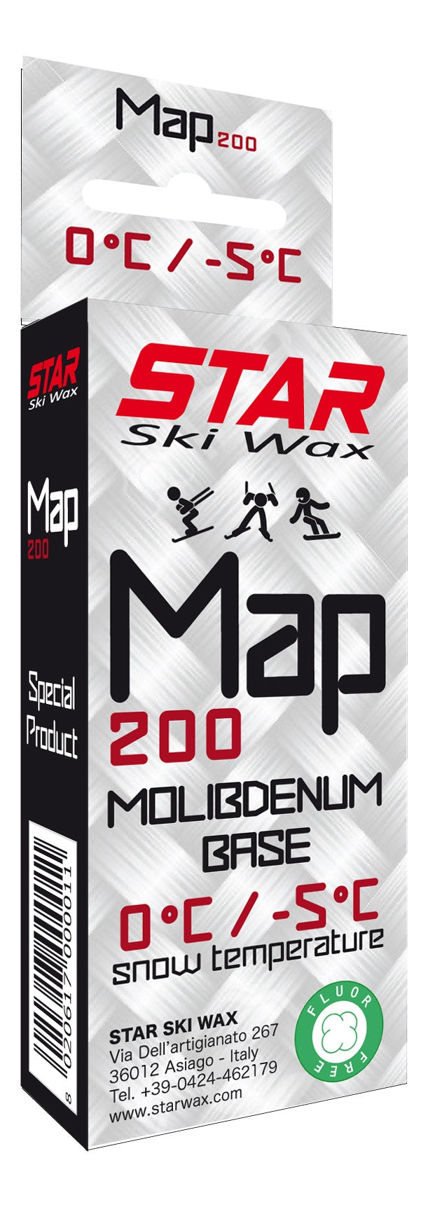 Star Ski Wax Map 200 Molibdenum base 60g
