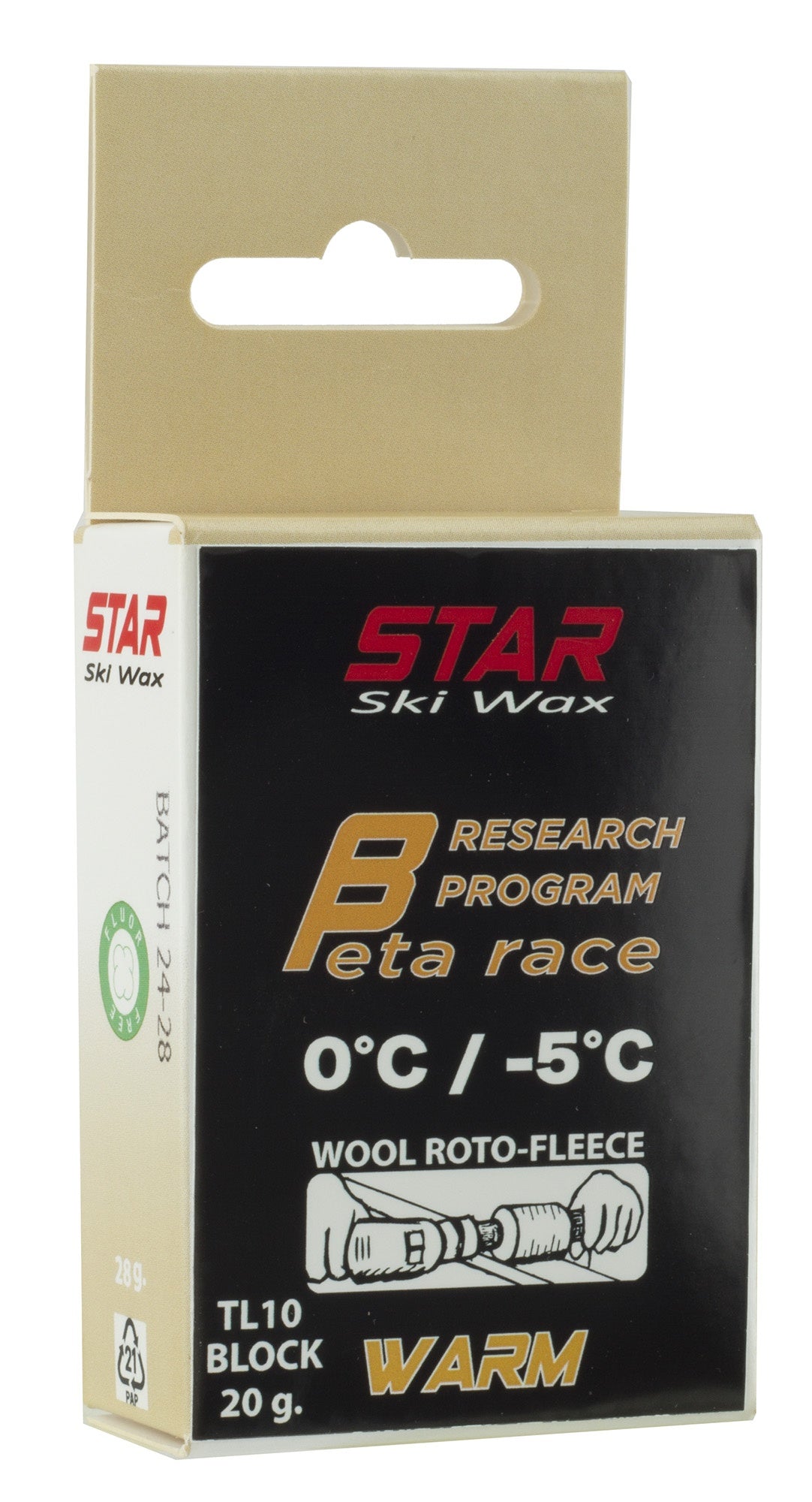 Star Ski Wax TL10 Block Beta Race warm 20g